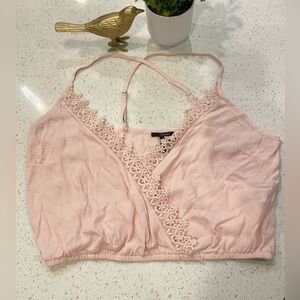 Forever 21 light pink crop tank top size medium